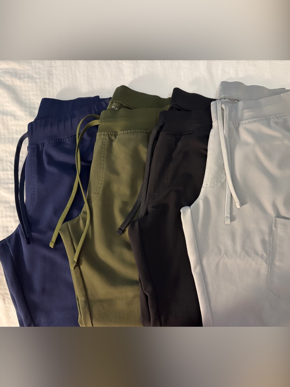 Women’s Drawstring Jogger Pants - Navy, Olive, Black, Light Gray